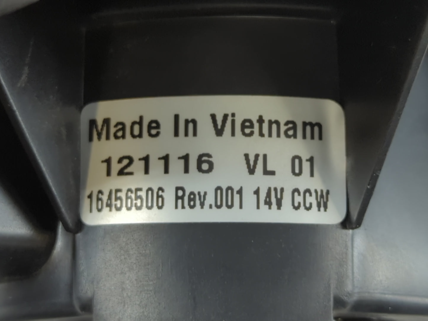 2012-2016 Chevrolet Impala Rear Heater AC Blower Motor P/N:16456506 Fits Fits 2012 2013 2014 2015 2016 OEM Used Auto Parts -