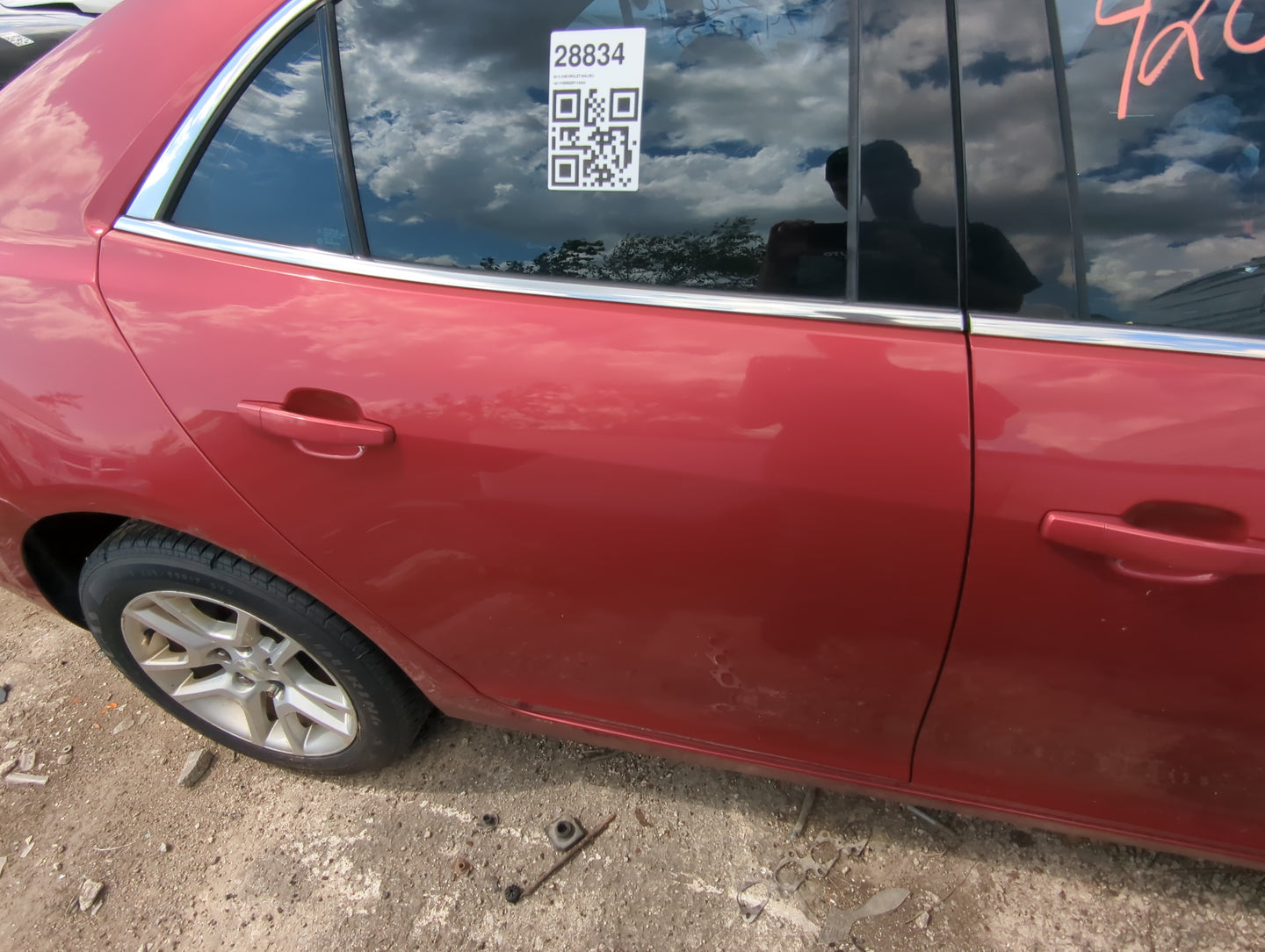 2013-2016 Chevrolet Malibu Passenger Rear Door Window Oem - Oemusedautoparts1.com