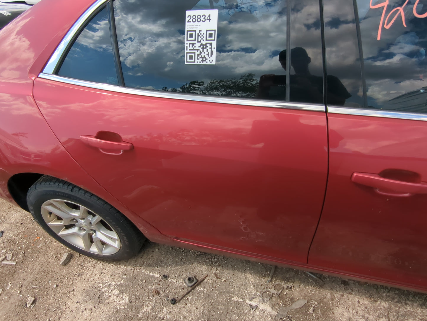 2013-2016 Chevrolet Malibu Passenger Rear Door Window Oem - Oemusedautoparts1.com
