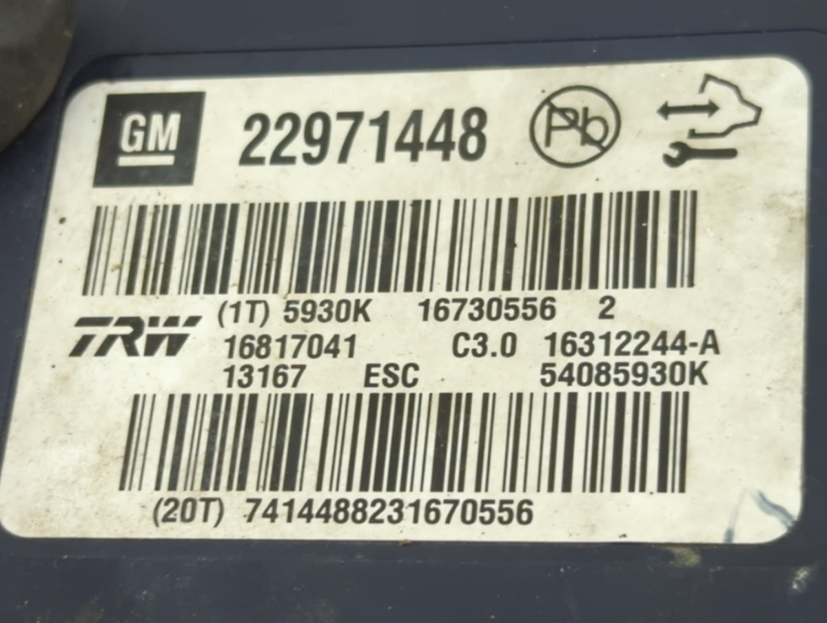 2013-2016 Chevrolet Malibu Anti-Lock Brake ABS Pump Module Actuator OEM P/N:22971448 16730556 Fits Fits 2012 2013 2014 2015 