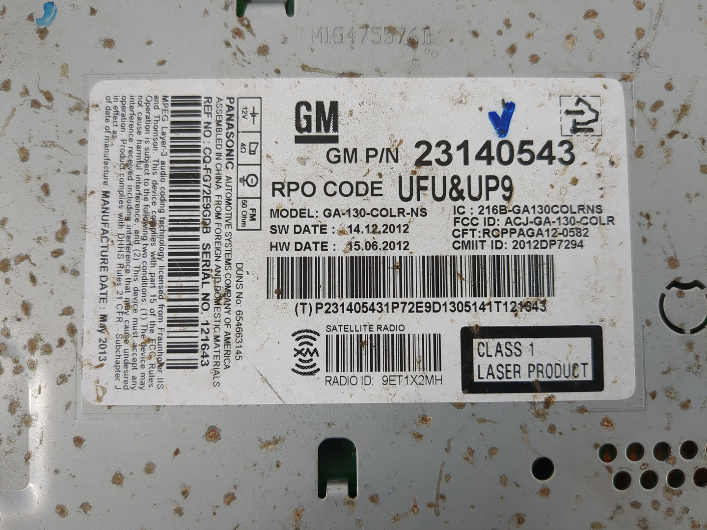 2013 Chevrolet Malibu Radio AM FM Cd Player Receiver Replacement P/N:23140543 Fits OEM Used Auto Parts - Oemusedautoparts1.c