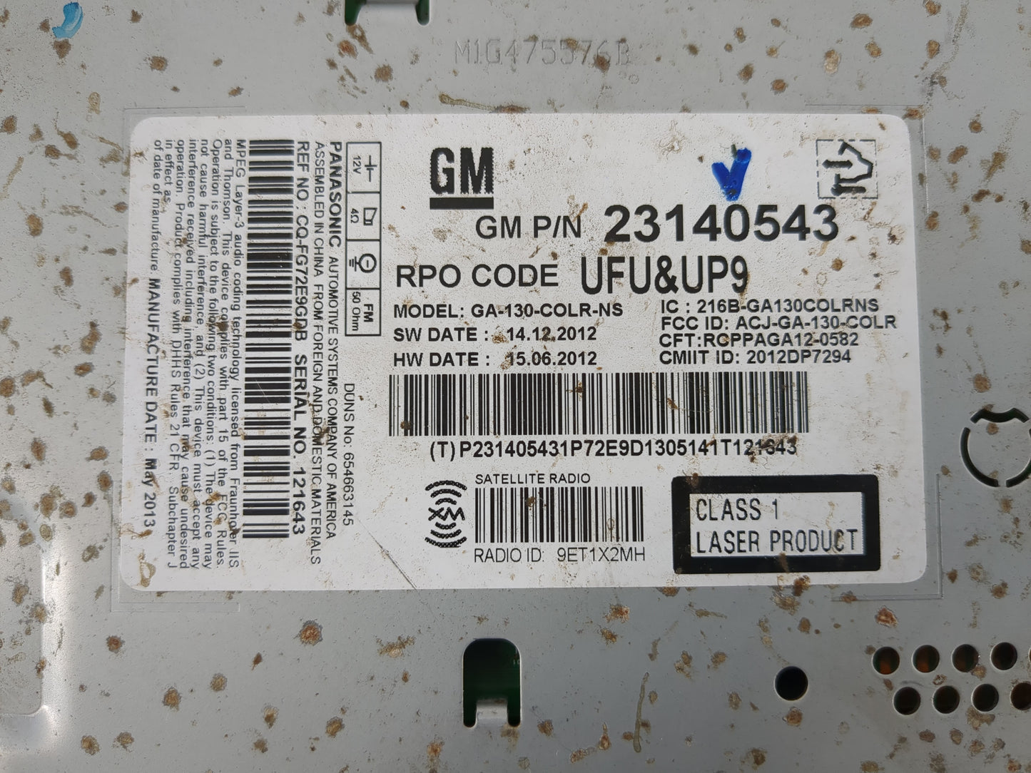 2013 Chevrolet Malibu Radio AM FM Cd Player Receiver Replacement P/N:23140543 Fits OEM Used Auto Parts - Oemusedautoparts1.c