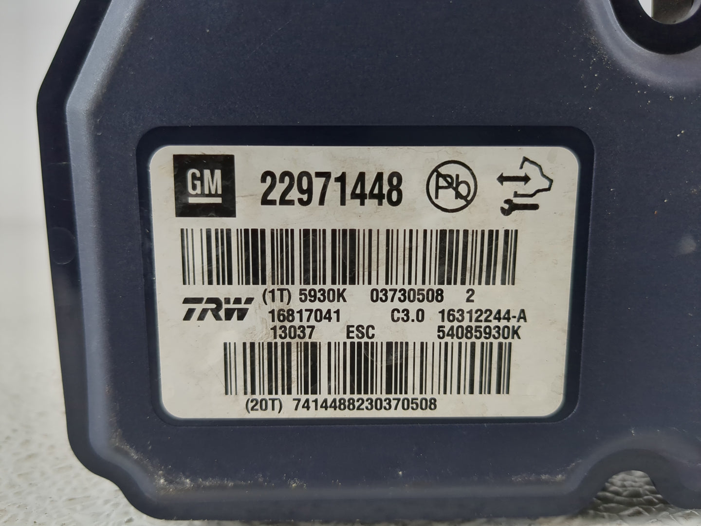 2013-2016 Chevrolet Malibu ABS Pump Control Module Replacement P/N:22971448 Fits Fits 2012 2013 2014 2015 2016 OEM Used Auto