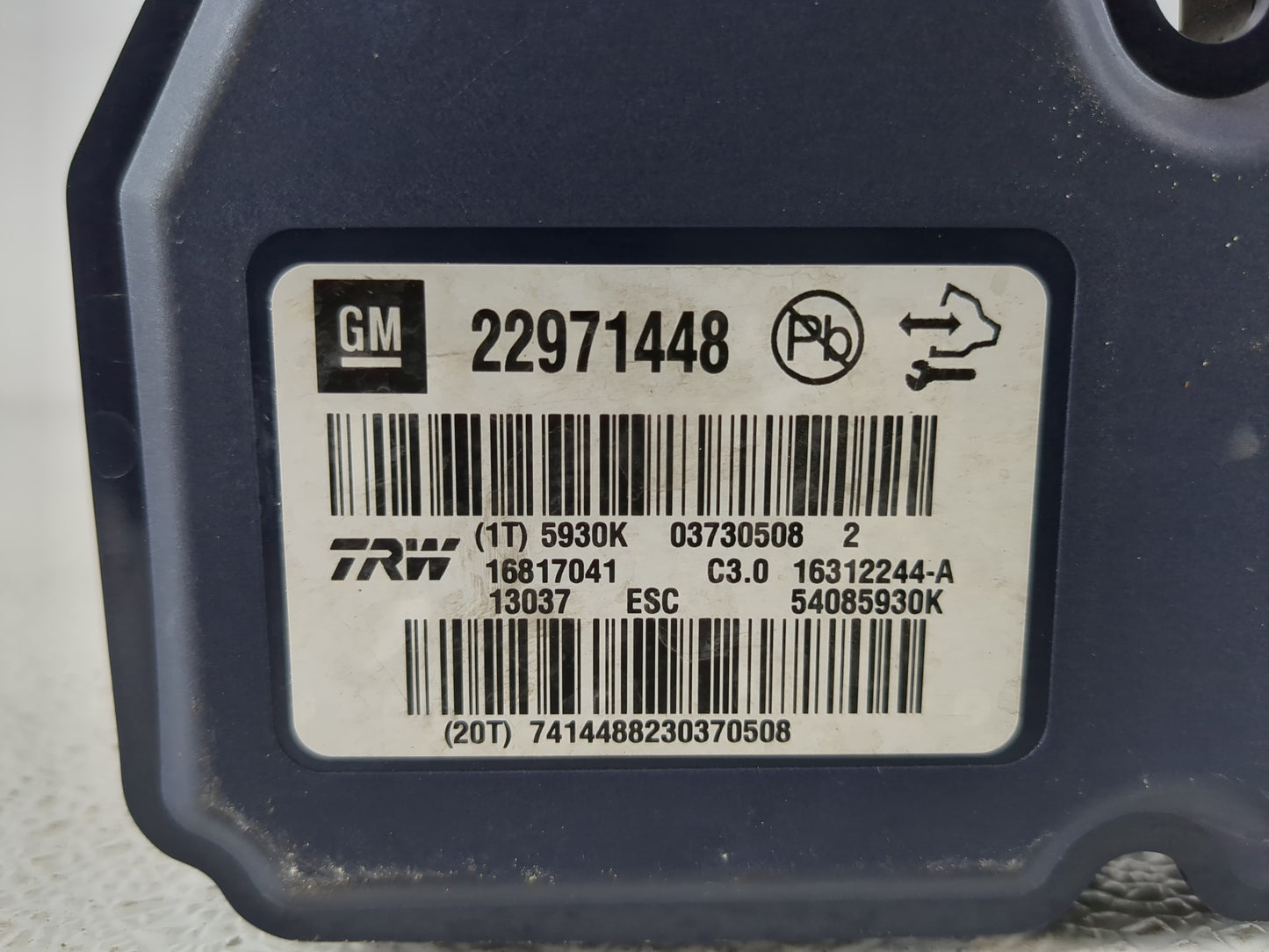 2013-2016 Chevrolet Malibu ABS Pump Control Module Replacement P/N:22971448 Fits Fits 2012 2013 2014 2015 2016 OEM Used Auto