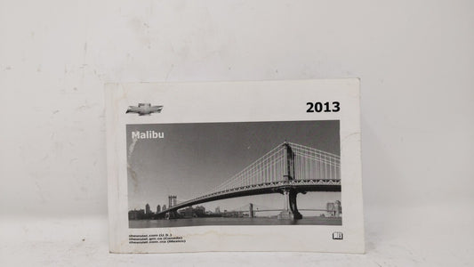 2013 Chevrolet Malibu Owners Manual Book Guide OEM Used Auto Parts