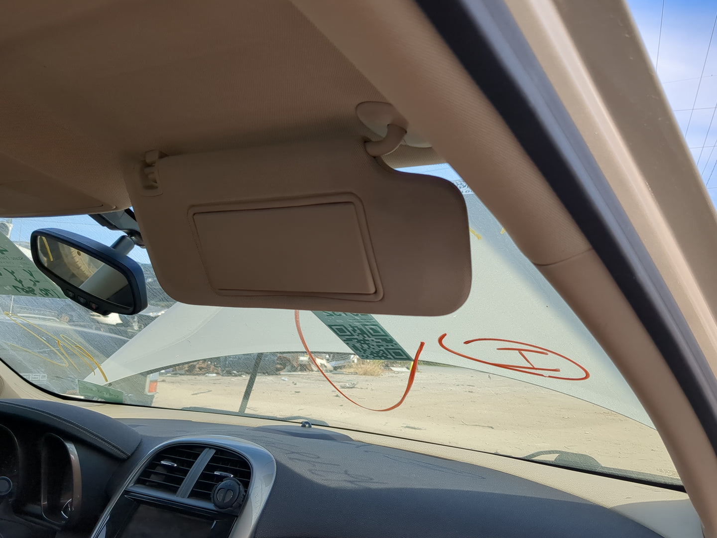 2013-2016 Chevrolet Malibu Sun Visor Shade Replacement Passenger Right Mirror Fits Fits 2013 2014 2015 2016 OEM Used Auto Pa