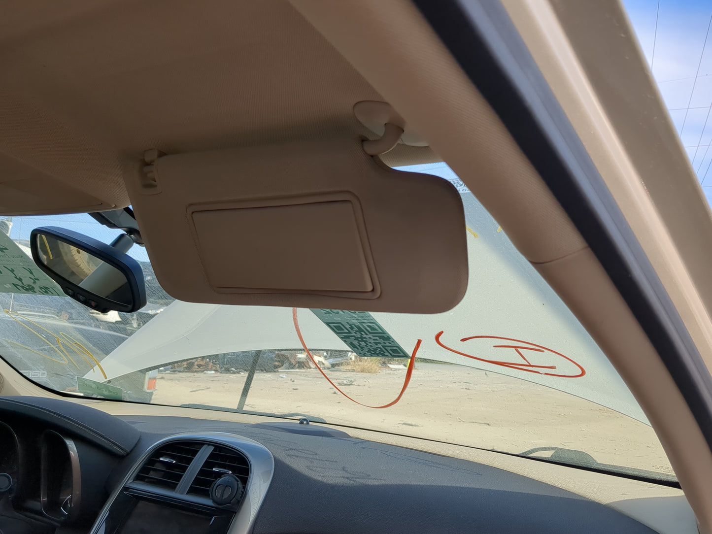 2013-2016 Chevrolet Malibu Sun Visor Shade Replacement Passenger Right Mirror Fits Fits 2013 2014 2015 2016 OEM Used Auto Pa