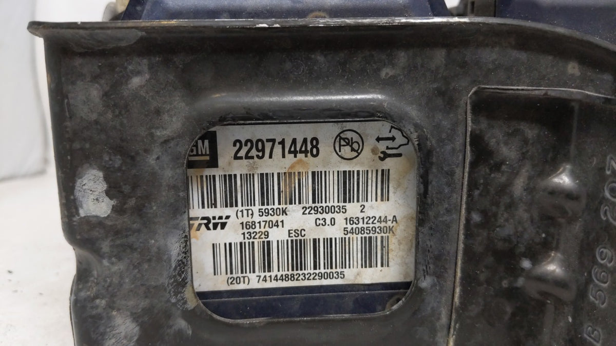 2013-2016 Chevrolet Malibu Anti-Lock Brake ABS Pump Module Actuator OEM P/N:22971448 22971448 Fits Fits 2012 2013 2014 2015 