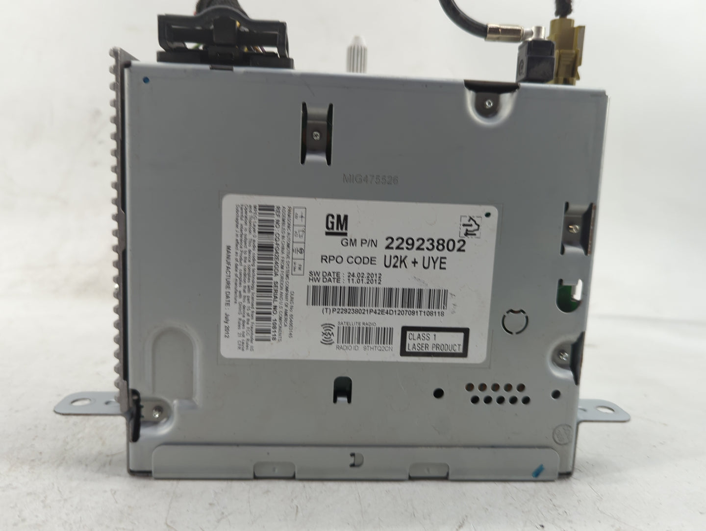 2013 Chevrolet Malibu Radio AM FM Cd Player Receiver Replacement P/N:22923802 Fits OEM Used Auto Parts - Oemusedautoparts1.c