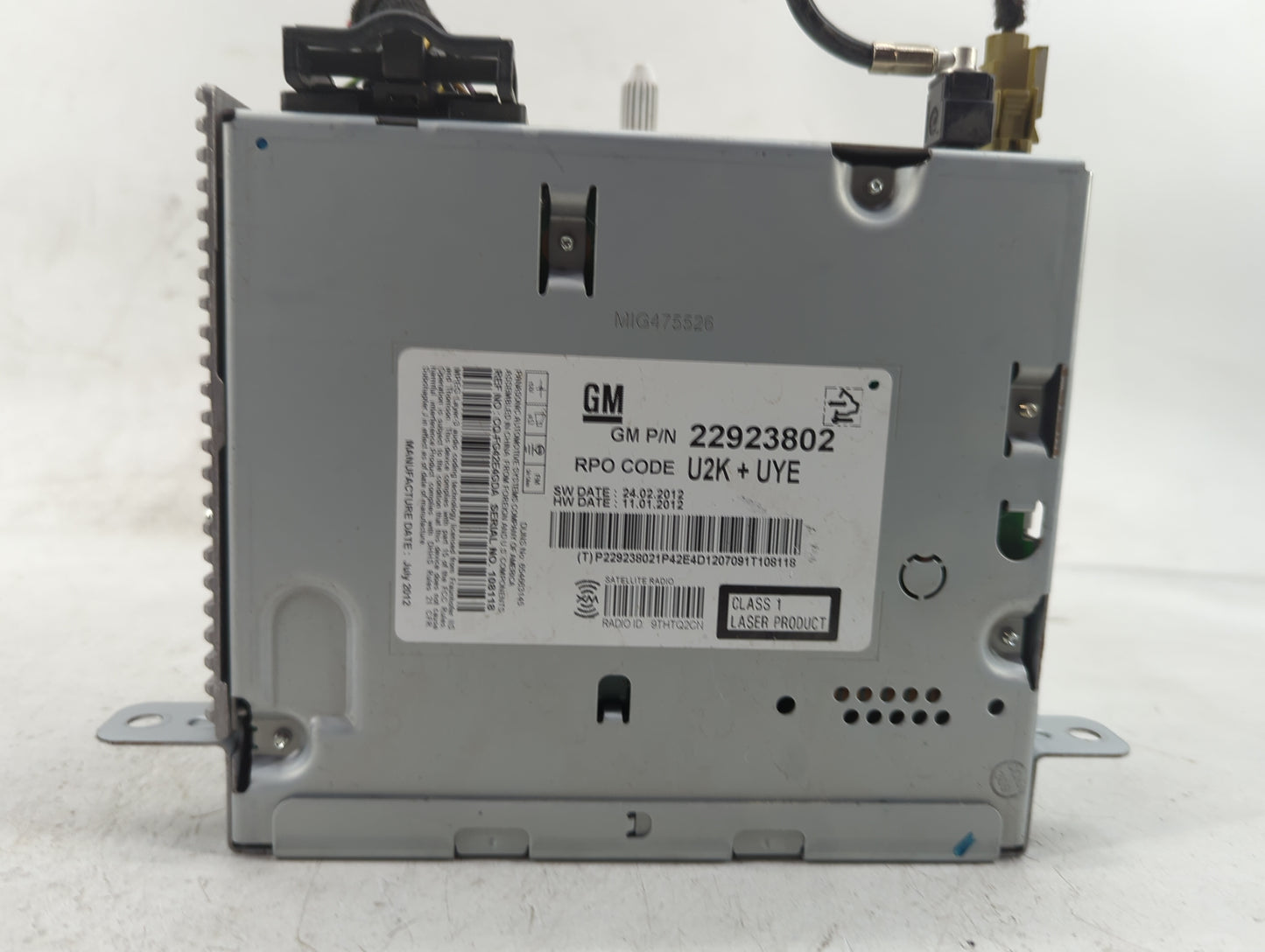2013 Chevrolet Malibu Radio AM FM Cd Player Receiver Replacement P/N:22923802 Fits OEM Used Auto Parts - Oemusedautoparts1.c