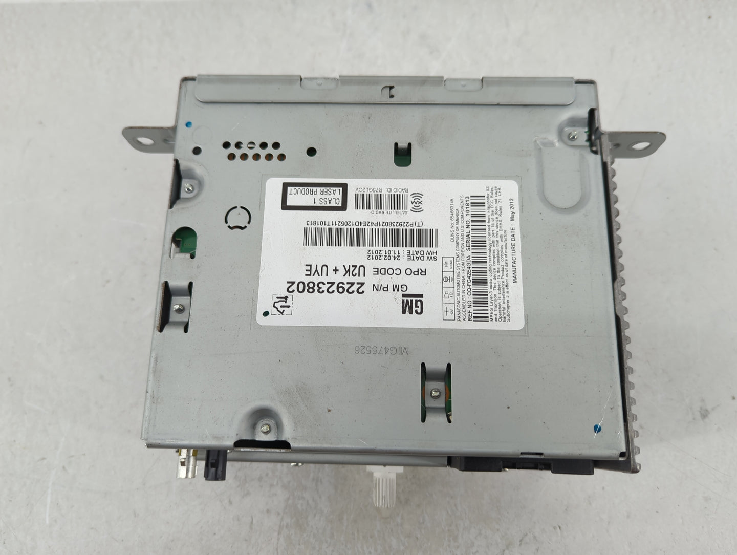 2013 Chevrolet Malibu Radio AM FM Cd Player Receiver Replacement P/N:22923802 Fits OEM Used Auto Parts - Oemusedautoparts1.c