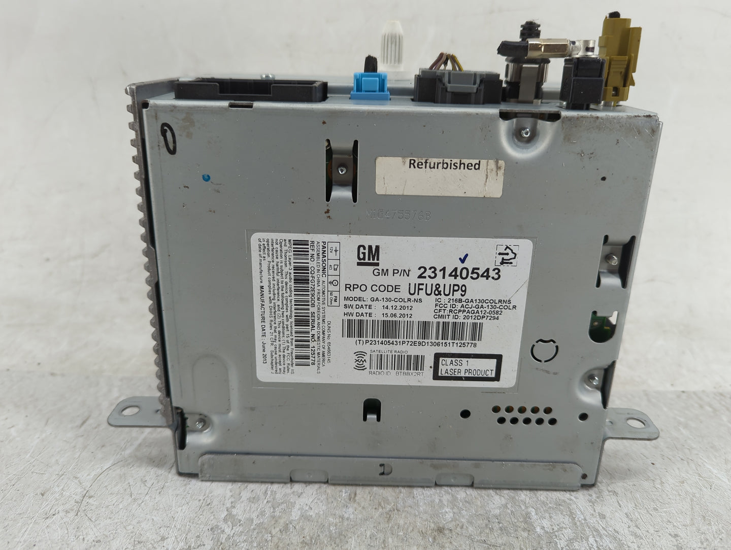 2013 Chevrolet Malibu Radio AM FM Cd Player Receiver Replacement P/N:23140543 Fits OEM Used Auto Parts - Oemusedautoparts1.c