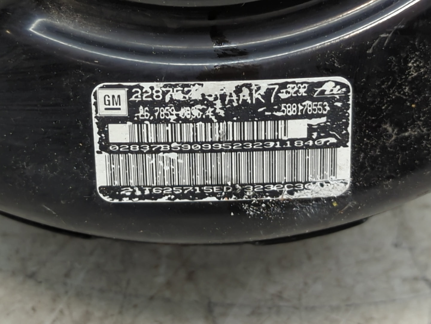 2013-2016 Chevrolet Malibu Power Brake Booster Oem 1451004 - Oemusedautoparts1.com
