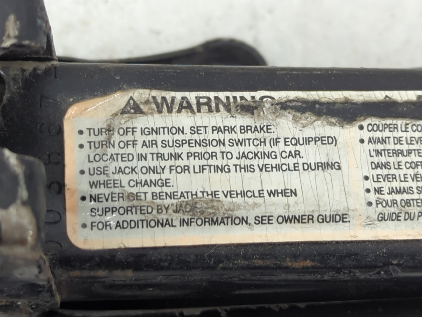 2013 Chevrolet Malibu Spare Scissor Car Jack 1460353 - Oemusedautoparts1.com