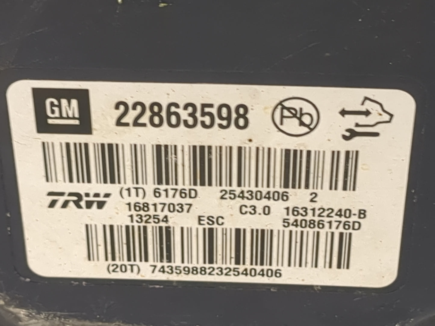 2013-2016 Chevrolet Malibu ABS Pump Control Module Replacement P/N:22863598 16817037, 25430406 Fits Fits 2012 2013 2014 2015