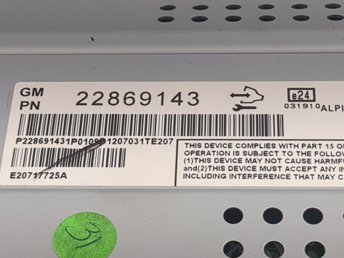 2013 Chevrolet Malibu Information Radio Display Screen 1471531 - Oemusedautoparts1.com