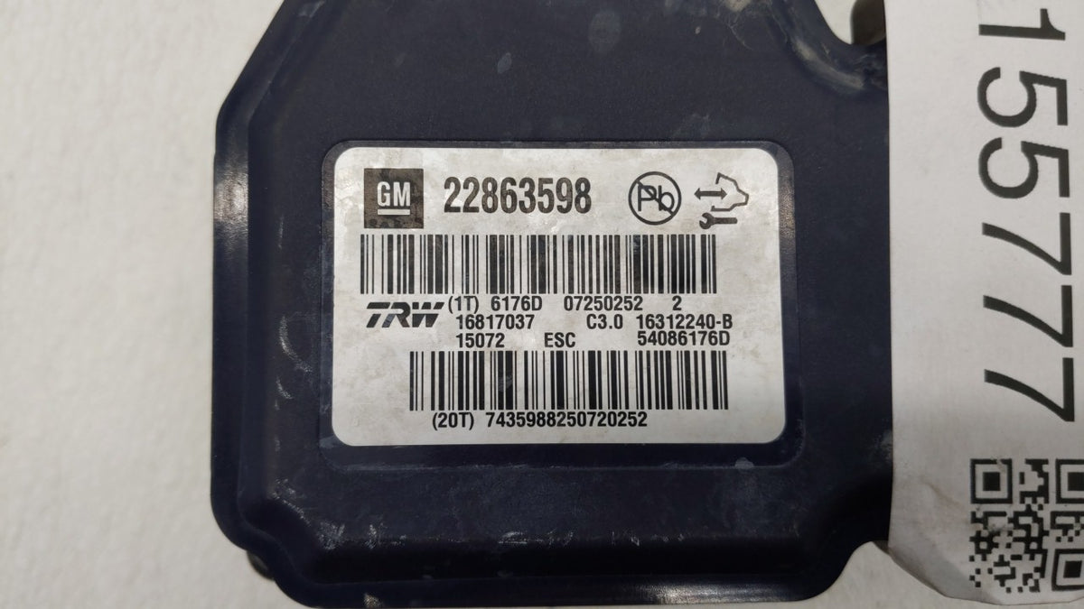 2013-2016 Chevrolet Malibu Anti-Lock Brake ABS Pump Module Actuator OEM P/N:22815252 22888646 Fits Fits 2012 2013 2014 2015 