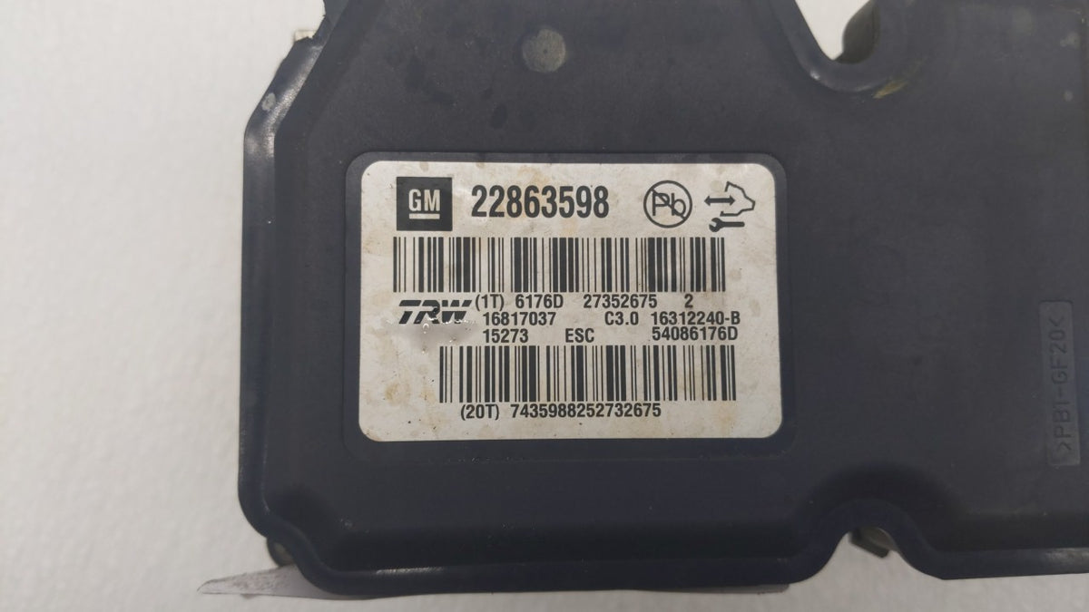 2013-2016 Chevrolet Malibu Anti-Lock Brake ABS Pump Module Actuator OEM P/N:22815252 22888646 Fits Fits 2012 2013 2014 2015 