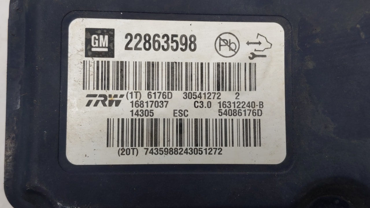 2013-2016 Chevrolet Malibu ABS Pump Control Module Replacement P/N:22815252 22888646, 22863598 Fits Fits 2012 2013 2014 2015