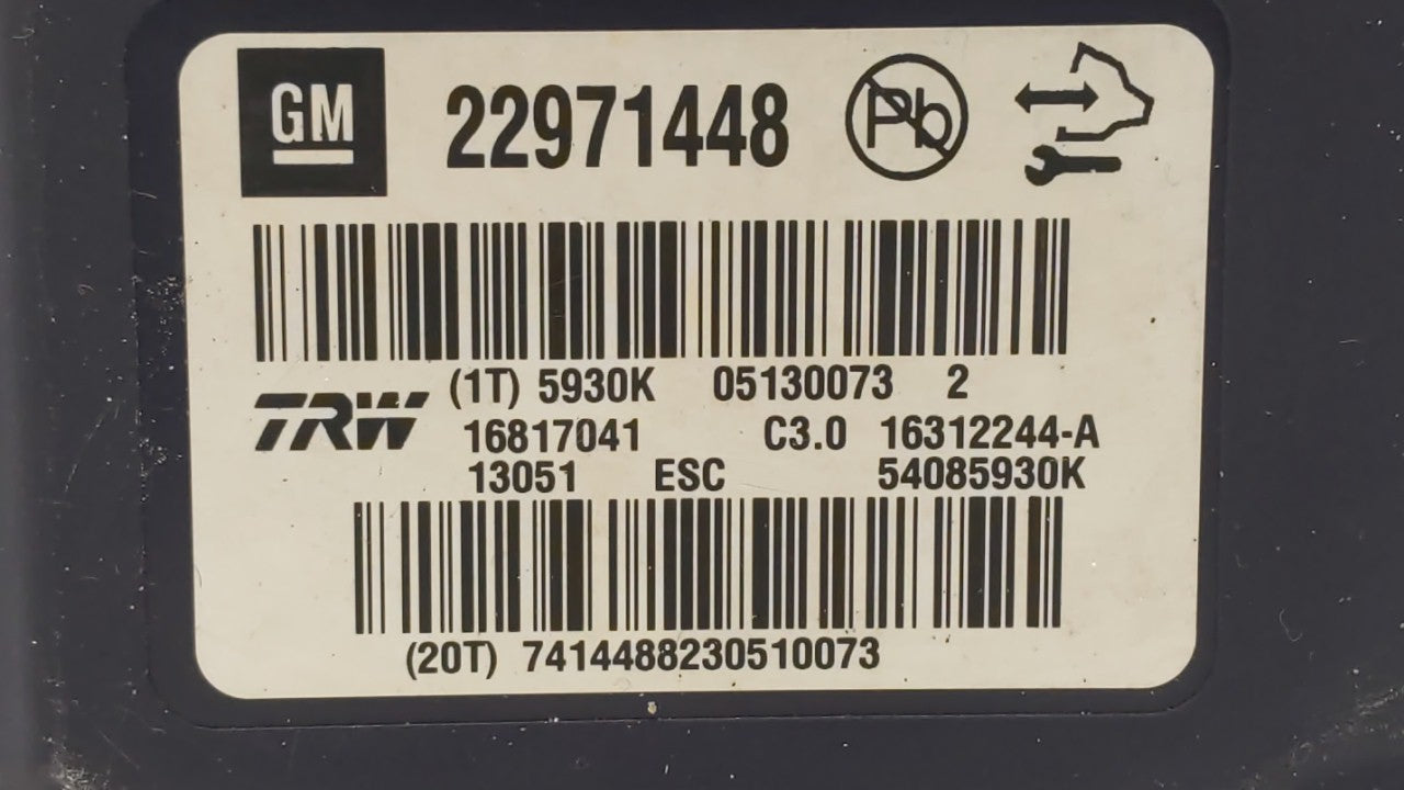 2013-2016 Chevrolet Malibu ABS Pump Control Module Replacement P/N:22827930 22888501, 22863598 Fits Fits 2012 2013 2014 2015