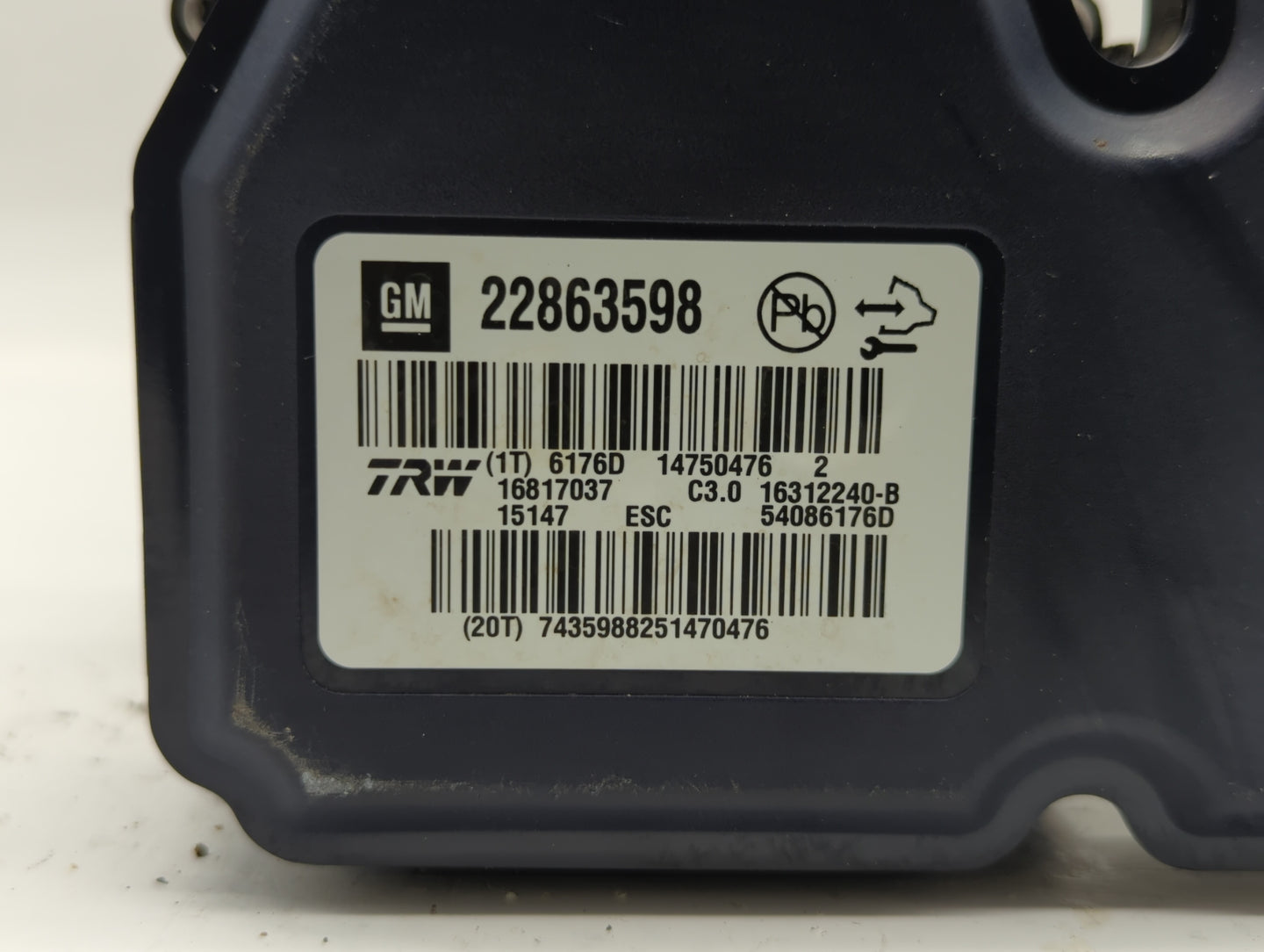 2013-2016 Chevrolet Malibu ABS Pump Control Module Replacement P/N:22973923 22827930, 22888501 Fits Fits 2012 2013 2014 2015