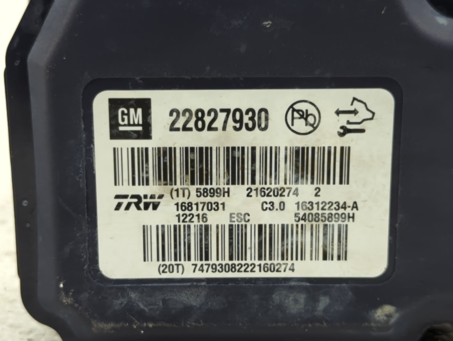 2013-2016 Chevrolet Malibu ABS Pump Control Module Replacement P/N:22810057 22863598, 22973923 Fits Fits 2012 2013 2014 2015