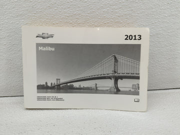 2013 Chevrolet Malibu Owners Manual Book Guide OEM Used Auto Parts - Oemusedautoparts1.com