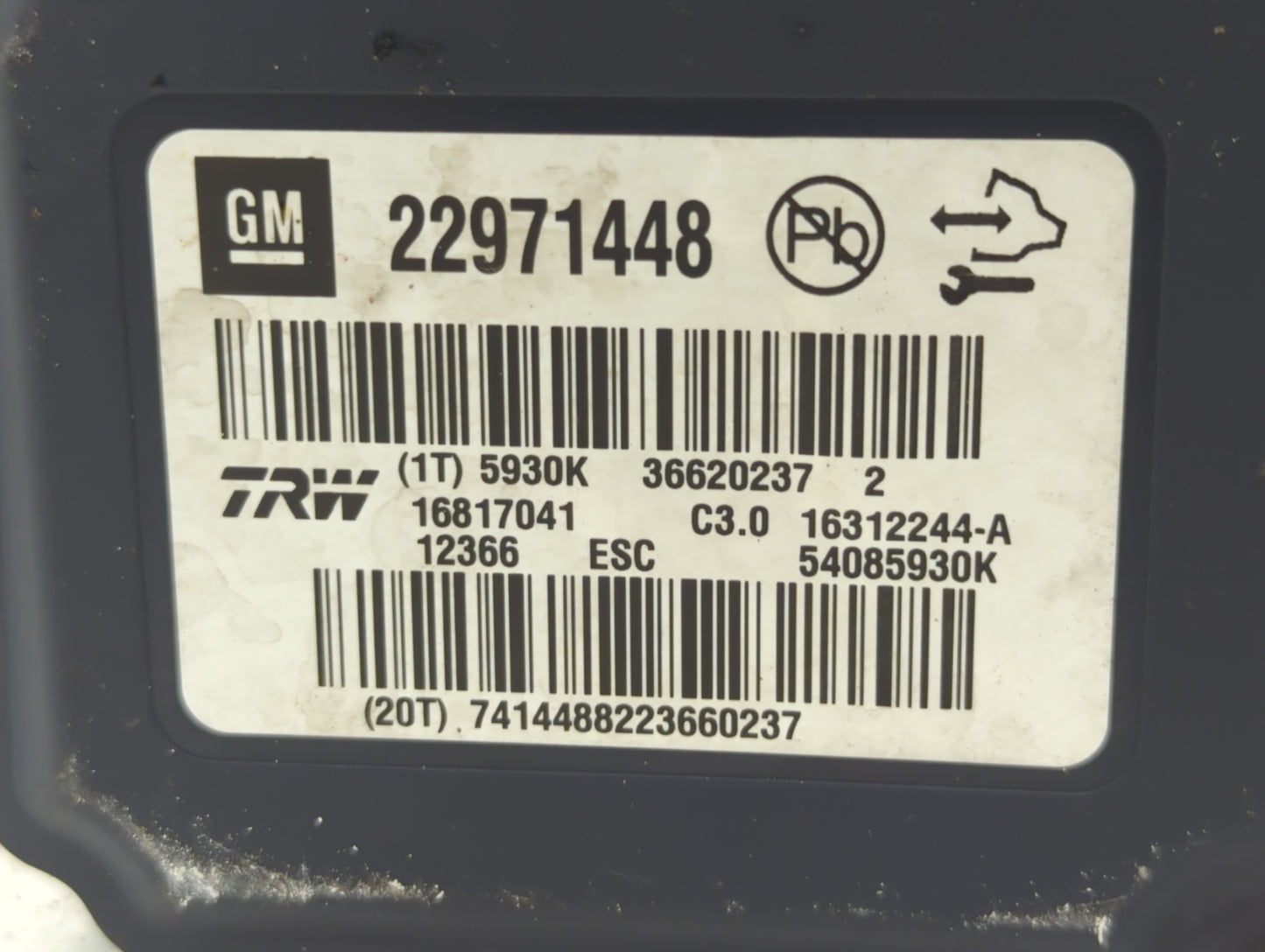 2013-2016 Chevrolet Malibu ABS Pump Control Module Replacement P/N:22971448 22863598, 25867265 Fits Fits 2012 2013 2014 2015