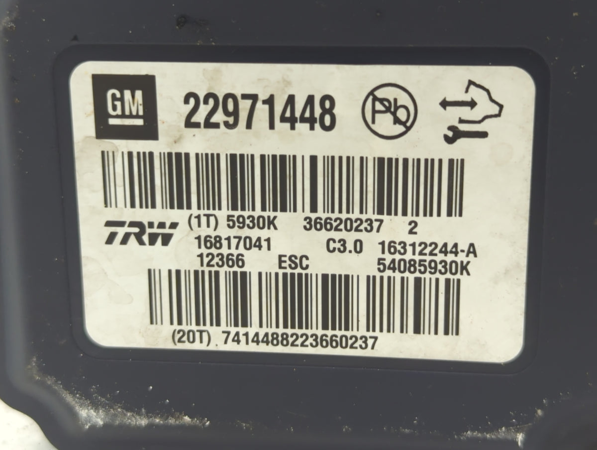 2013-2016 Chevrolet Malibu Anti-Lock Brake ABS Pump Module Actuator OEM P/N:22971448 22863598 Fits Fits 2012 2013 2014 2015 