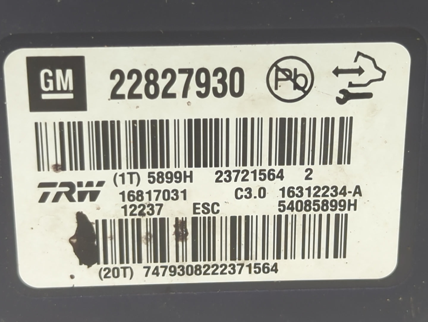 2013-2016 Chevrolet Malibu ABS Pump Control Module Replacement Fits Fits 2012 2013 2014 2015 2016 OEM Used Auto Parts - Oemu