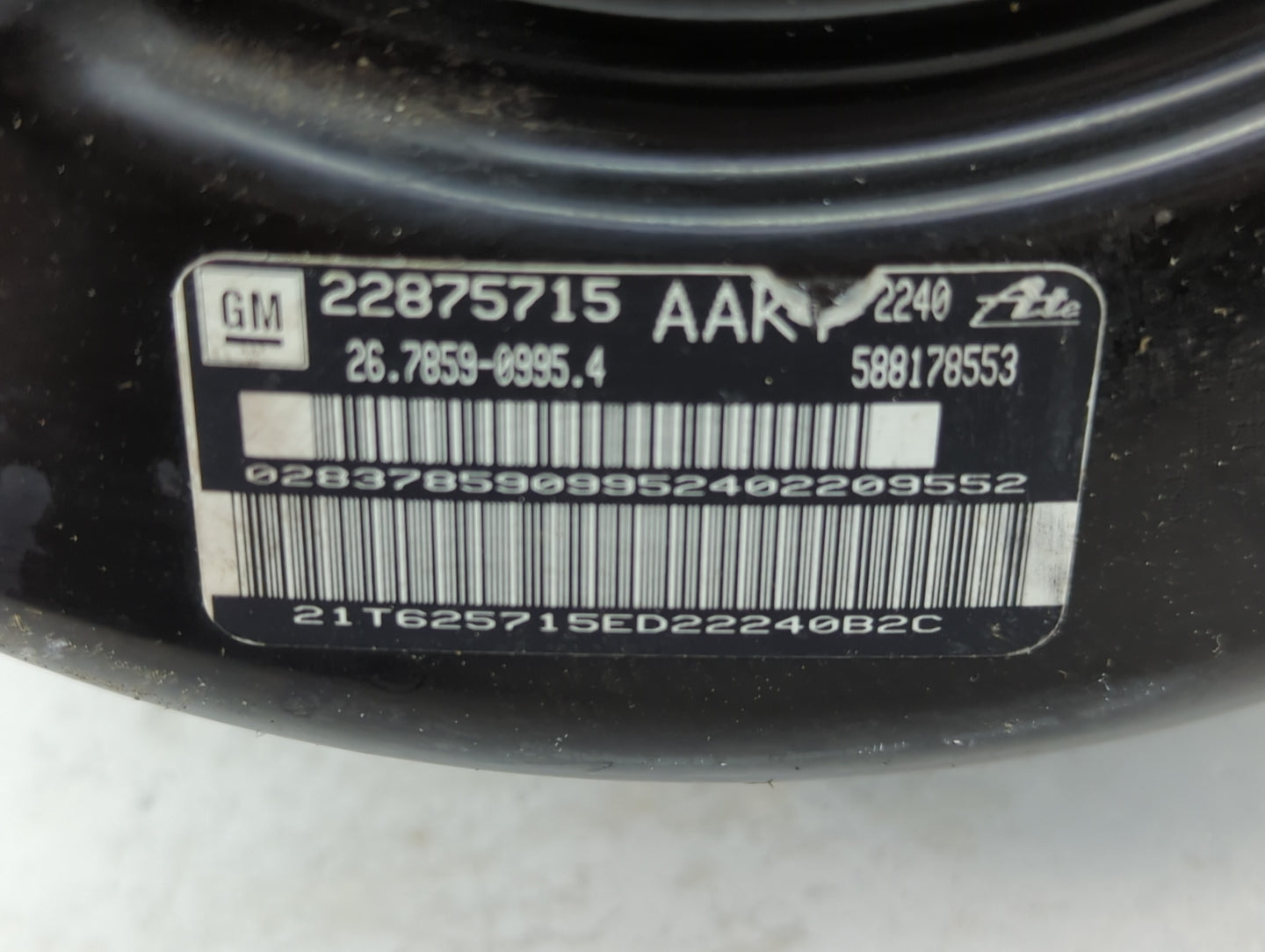2013-2016 Chevrolet Malibu Power Brake Booster Oem 5024934 - Oemusedautoparts1.com