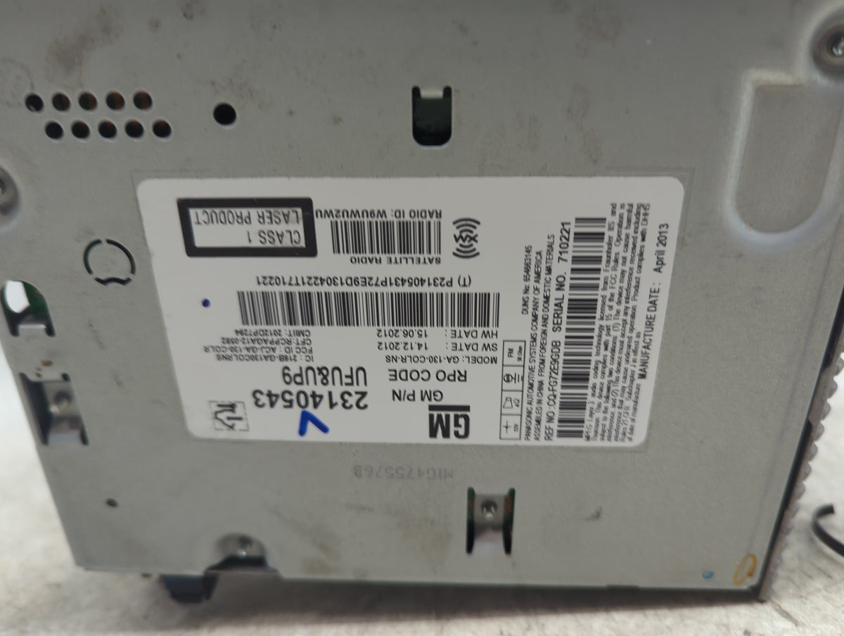 2013 Chevrolet Malibu Radio AM FM Cd Player Receiver Replacement P/N:23140543 OEM Used Auto Parts - Oemusedautoparts1.com