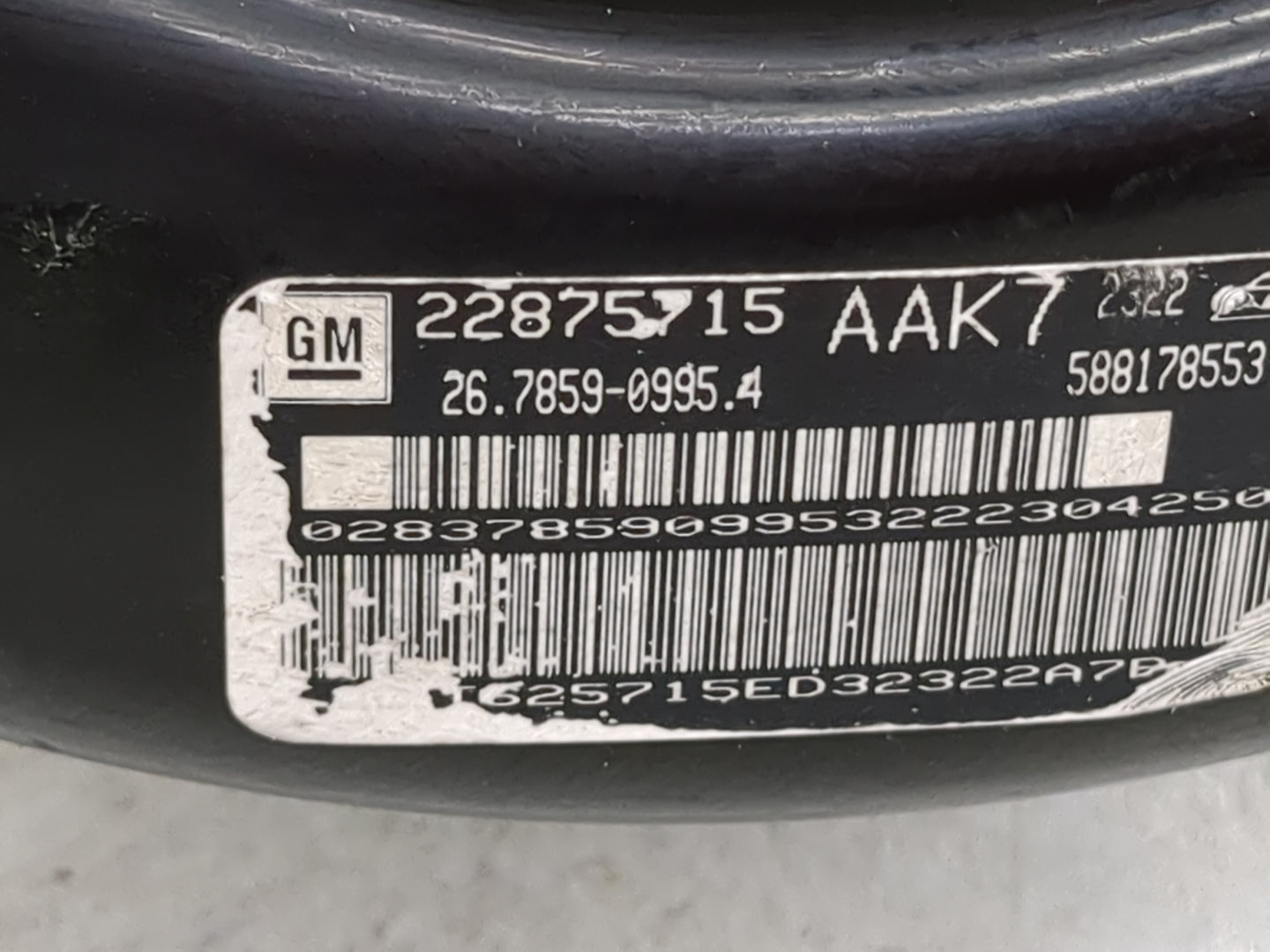 2013-2016 Chevrolet Malibu Power Brake Booster Oem 5028149 - Oemusedautoparts1.com