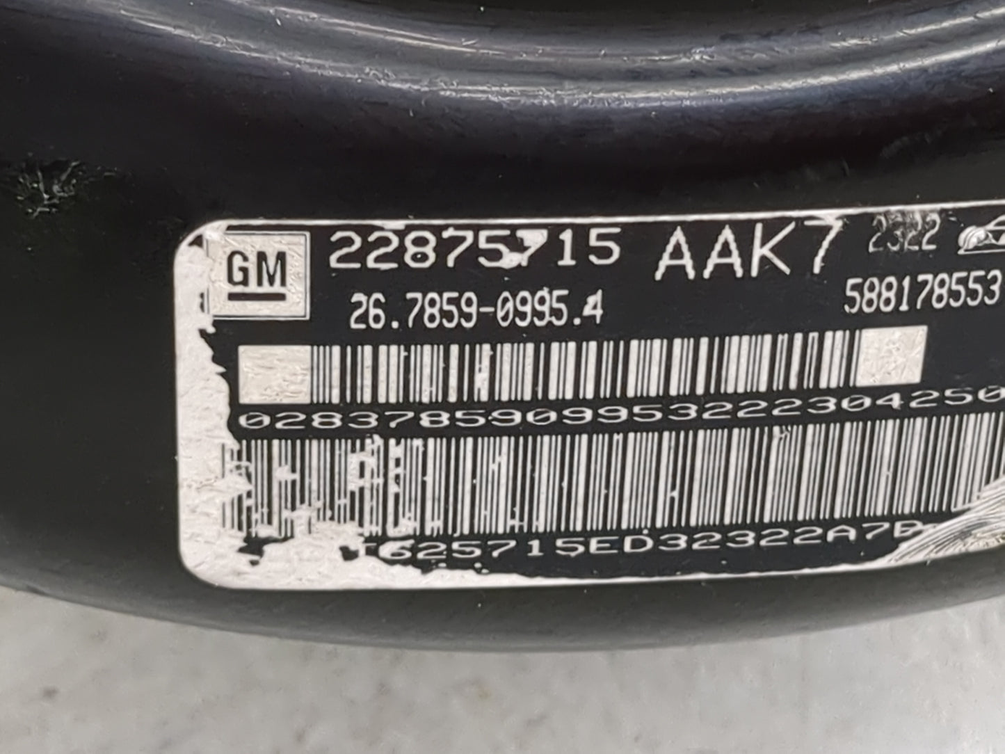 2013-2016 Chevrolet Malibu Power Brake Booster Oem 5028149 - Oemusedautoparts1.com