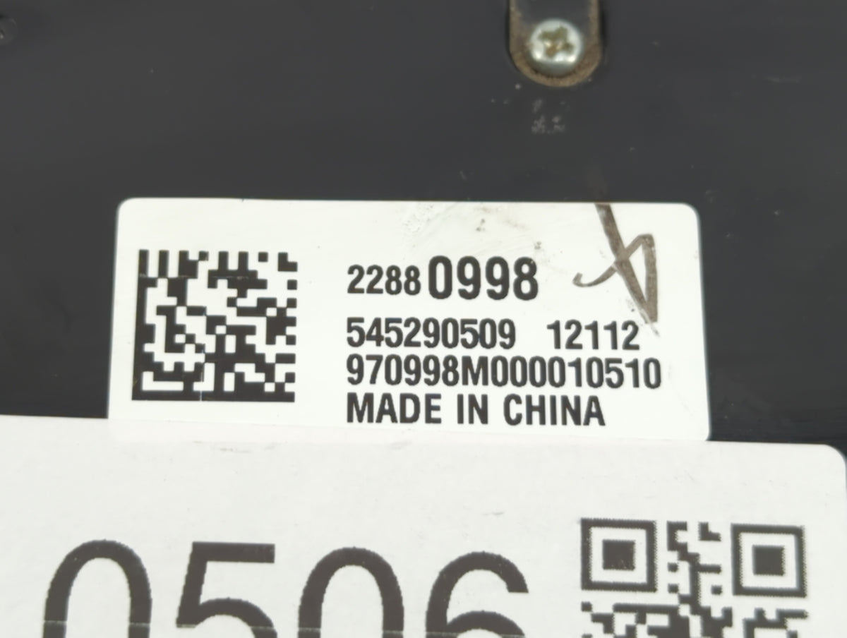 2013-2013 Chevrolet Malibu Am Fm Cd Player Radio Receiver 510506 - Oemusedautoparts1.com