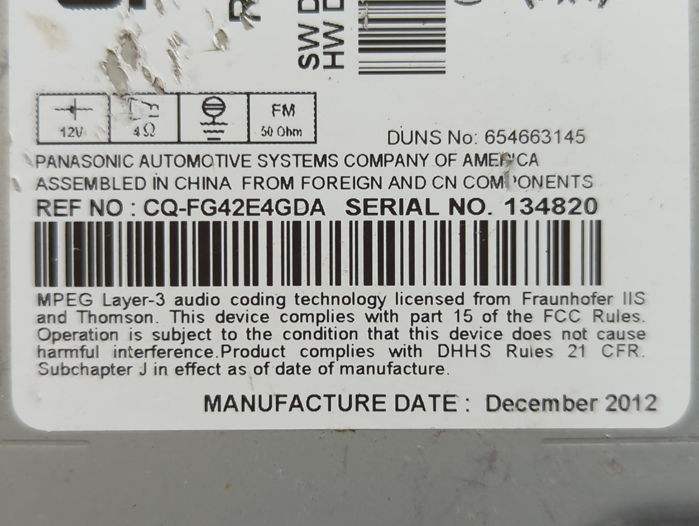 2013-2013 Chevrolet Malibu Am Fm Cd Player Radio Receiver - Oemusedautoparts1.com