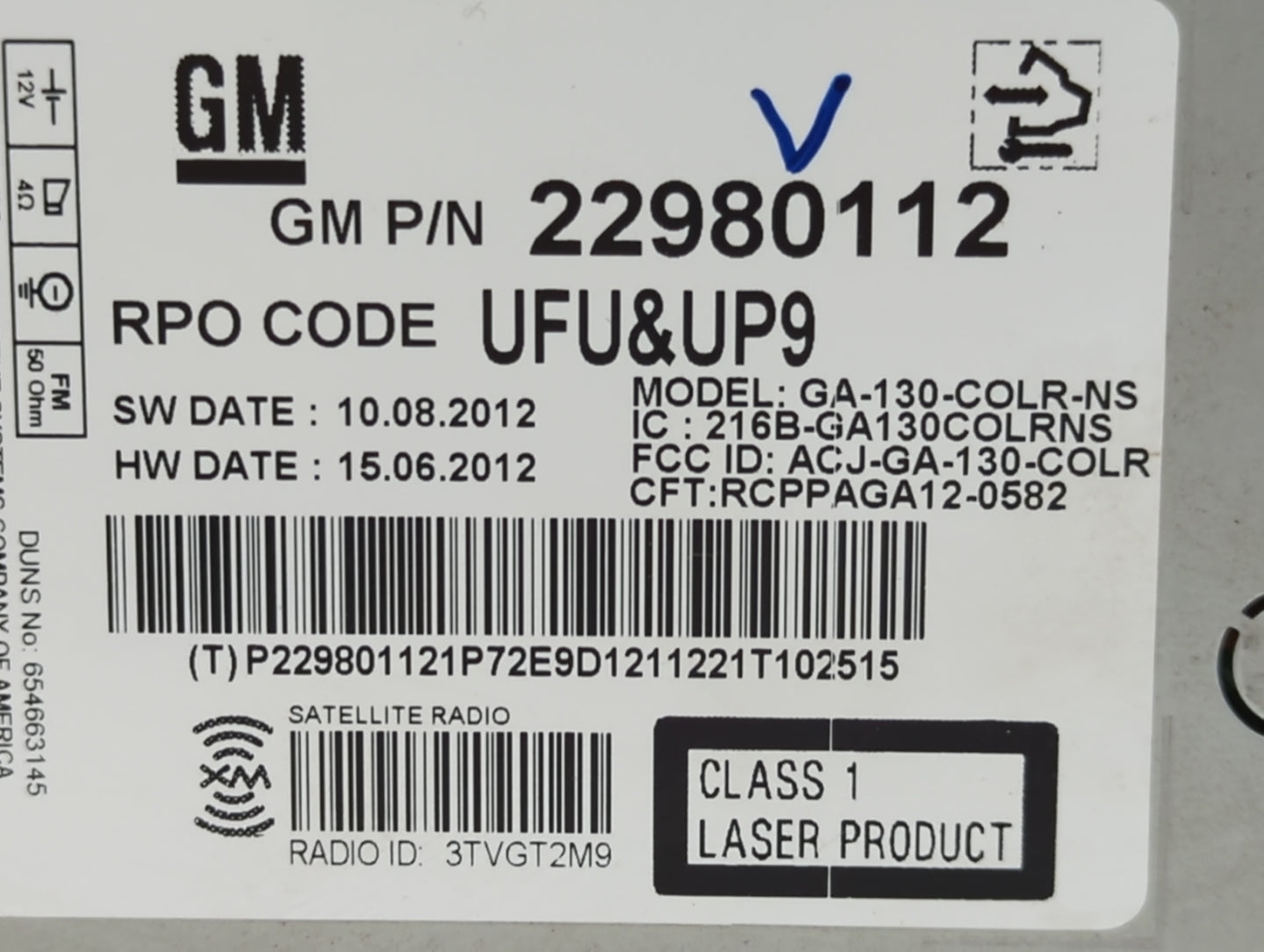 2013-2013 Chevrolet Malibu Am Fm Cd Player Radio Receiver - Oemusedautoparts1.com