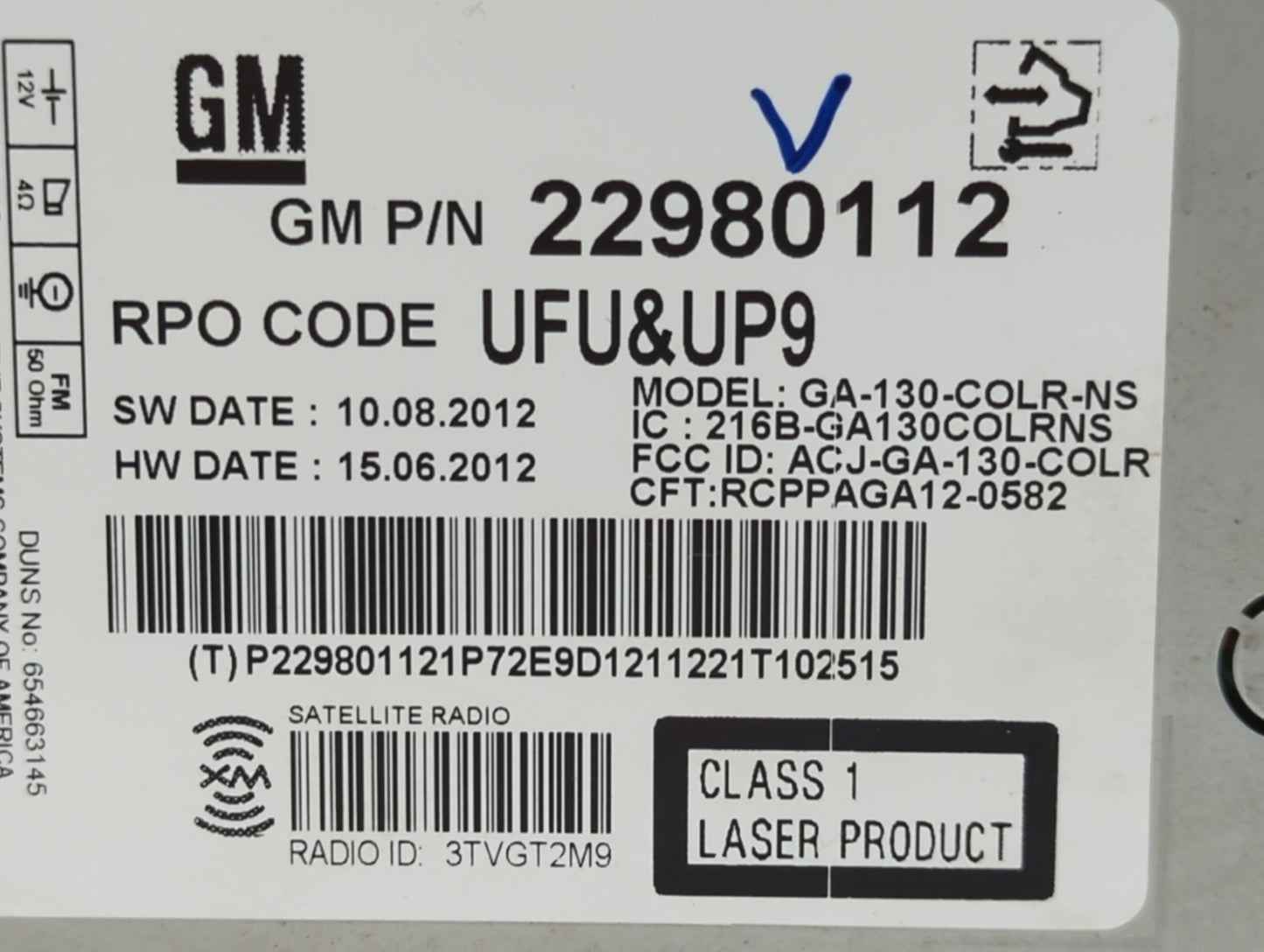2013-2013 Chevrolet Malibu Am Fm Cd Player Radio Receiver - Oemusedautoparts1.com
