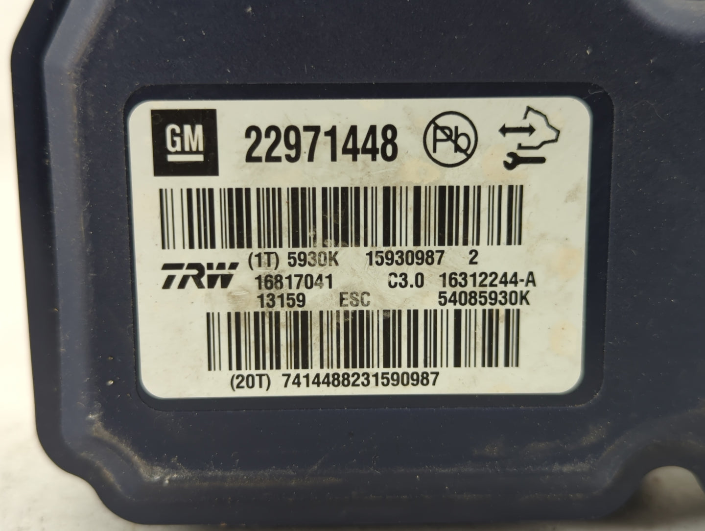 2013-2016 Chevrolet Malibu ABS Pump Control Module Replacement P/N:22971448 22863598 Fits Fits 2012 2013 2014 2015 2016 OEM 
