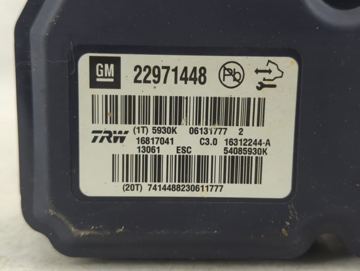 2013-2016 Chevrolet Malibu Anti-Lock Brake ABS Pump Module Actuator OEM P/N:22971448 Fits Fits 2012 2013 2014 2015 2016 OEM 