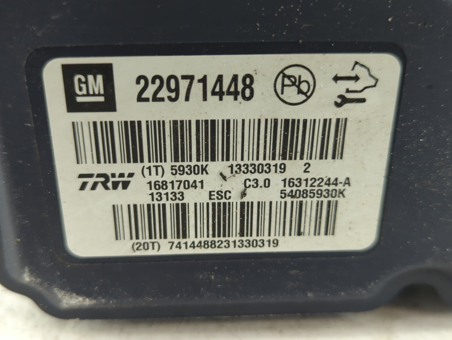2013-2016 Chevrolet Malibu ABS Pump Control Module Replacement P/N:22971448 Fits Fits 2012 2013 2014 2015 2016 OEM Used Auto