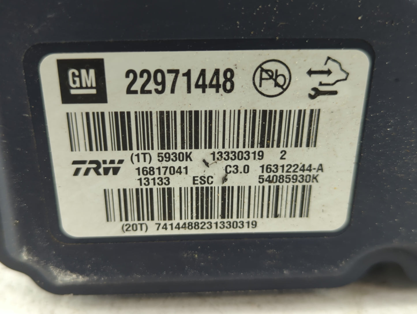 2013-2016 Chevrolet Malibu ABS Pump Control Module Replacement P/N:22971448 Fits Fits 2012 2013 2014 2015 2016 OEM Used Auto