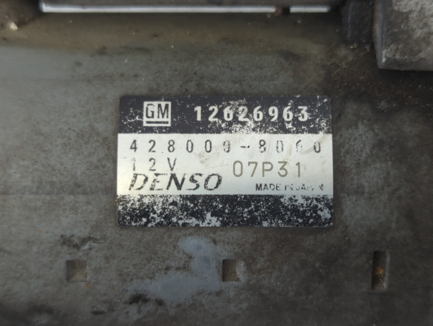 2013-2021 Chevrolet Malibu Car Starter Motor Solenoid OEM P/N:428000-8060 12626963 Fits OEM Used Auto Parts - Oemusedautopar