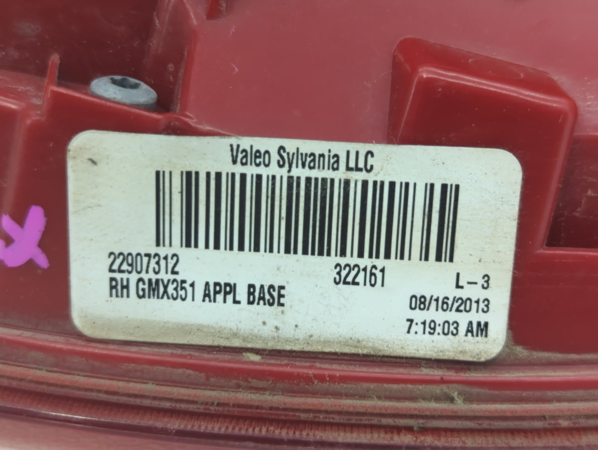Chevrolet Malibu Driver Left Side Deck Lid Mounted Tail Light 661587 - Oemusedautoparts1.com