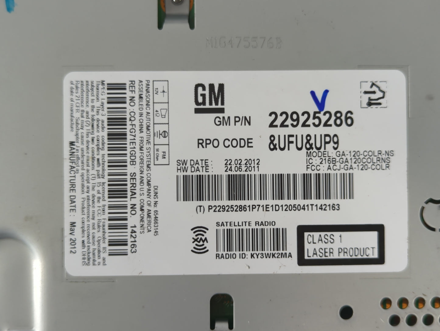 2013-2013 Chevrolet Malibu Am Fm Cd Player Radio Receiver - Oemusedautoparts1.com