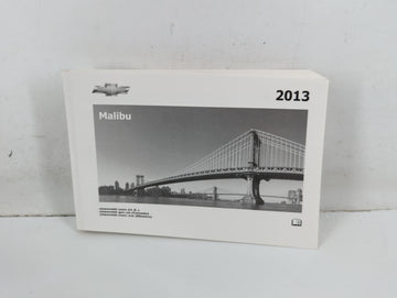 2013 Chevrolet Malibu Owners Manual Book Guide P/N:22941188 B OEM Used Auto Parts - Oemusedautoparts1.com