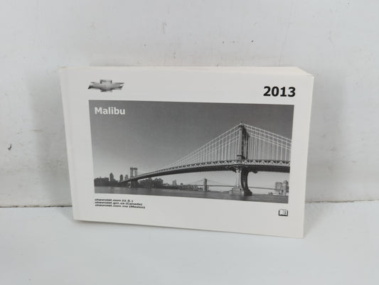 2013 Chevrolet Malibu Owners Manual Book Guide P/N:22941188 B OEM Used Auto Parts - Oemusedautoparts1.com