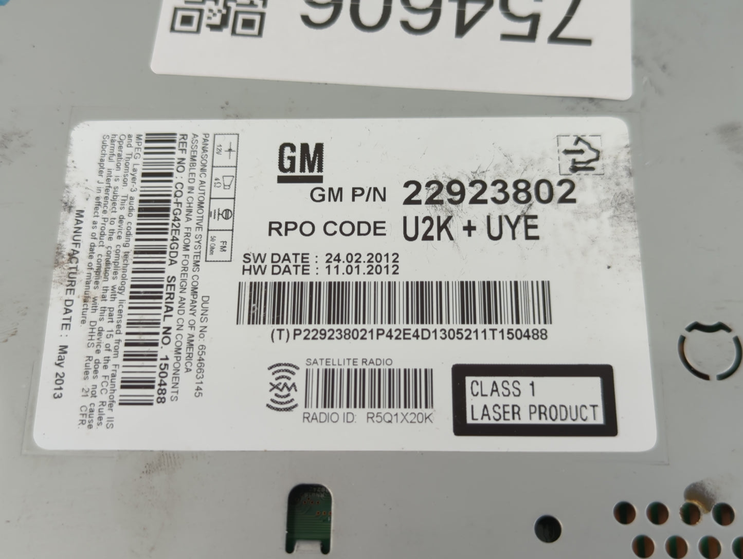 2013-2013 Chevrolet Malibu Am Fm Cd Player Radio Receiver - Oemusedautoparts1.com