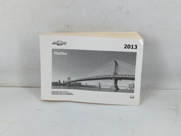2013 Chevrolet Malibu Owners Manual Book Guide P/N:22941188 B OEM Used Auto Parts - Oemusedautoparts1.com