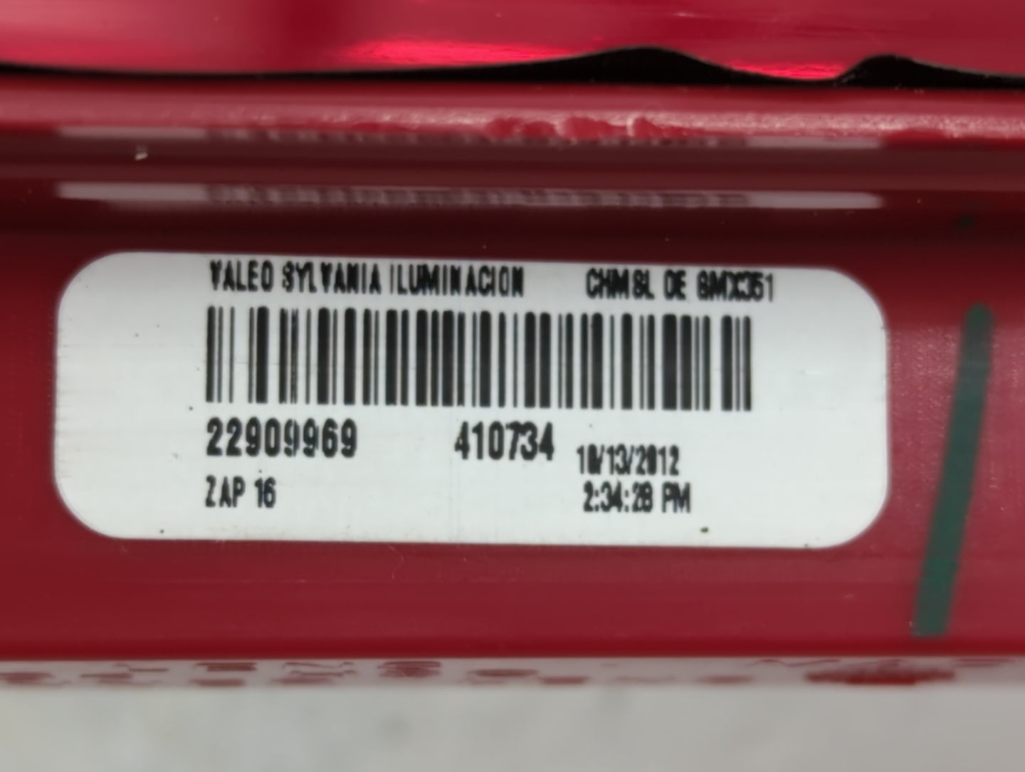 2013 Chevrolet Malibu High Mounted Stop Third Brake Light Lamp - Oemusedautoparts1.com